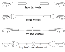heavy duty loop ties